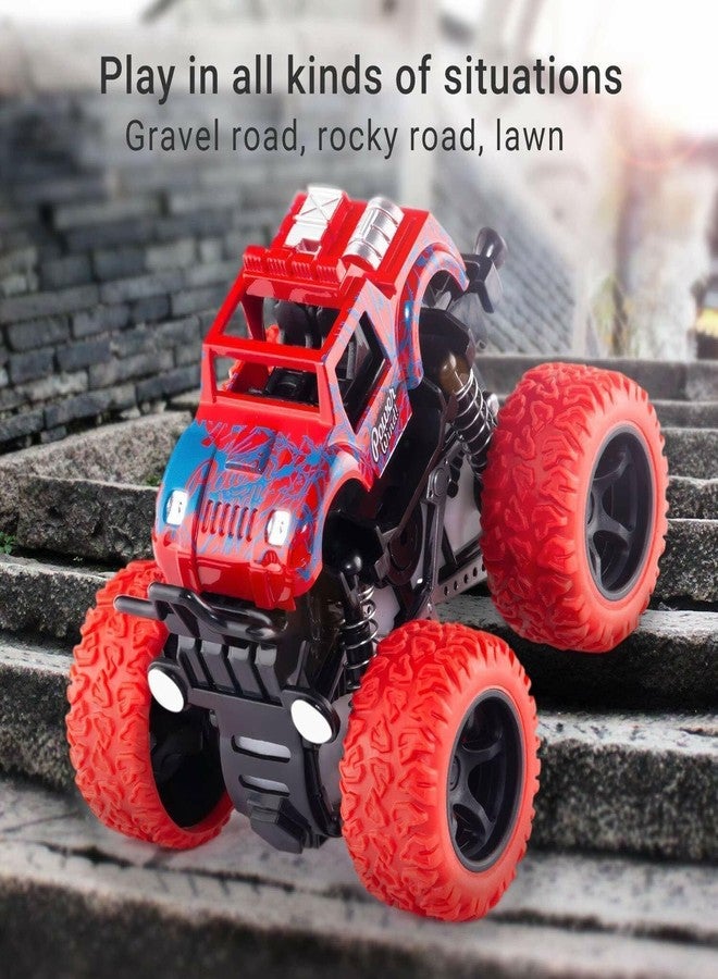 Hda Group 4 Pack 4WD Monster Truck Cars,Push and Go Toy Trucks Friction Powered Cars 4 Wheel Drive Vehicles for Toddlers Children Boys Girls Kids Gift-4PCS Toy for Girls & Boys (Multicolor) - Image 4